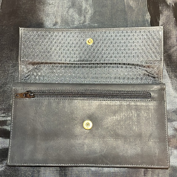 Vintage Black Leather wallet Byrnes and Baker black leather made in USA - Picture 3 of 8